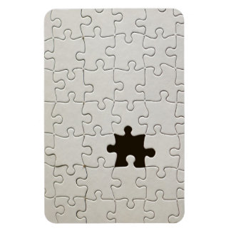 Saknad Pusselbit Vit Magnet