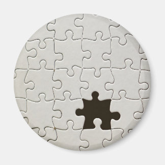 Saknad Pusselbit Vit Magnet