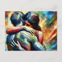 Saknar dig | Älskare Embracing Vykort