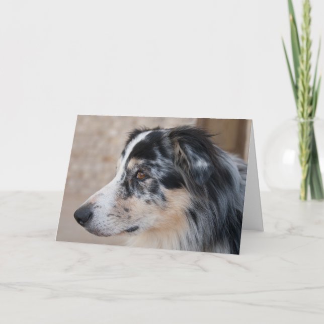 Saknar dig Australian Shepherd fotomall Kort (Framsida)