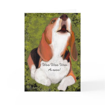 Saknar dig! Cute Beagles Howl Folded