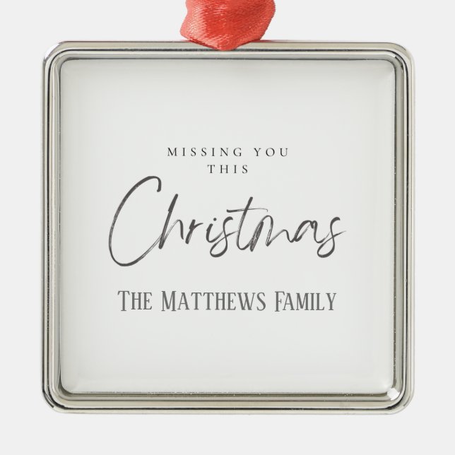 Saknar dig den här Christams Metall-prydnaden Julgransprydnad Metall (Framsidan)