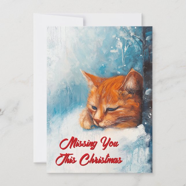 Saknar dig denna jul julkort (Framsida)