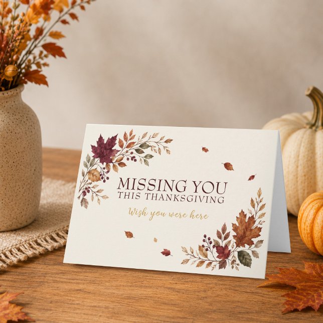 Saknar Dig Denna Thanksgiving-Kort Helgkort (Let someone special know they are in your thoughts)