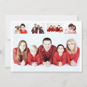 Saknar dig DIY 5 fotominimalistiska familjertruppe Tack Kort