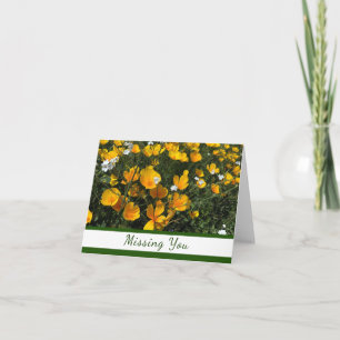 Saknar dig Fält av Poppies Notecard Kort