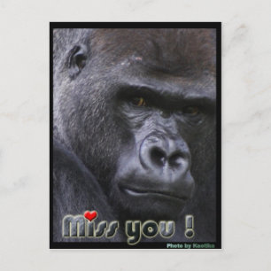 Saknar dig Gorilla Vykort