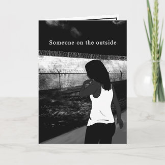 Saknar dig, hälsningskort i fängelset. kort