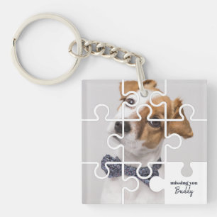 Saknar dig Modern Puzzle Family Pet Photo Namn