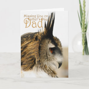 Saknar dig på fars dag pappa, Eagle Uggla reflekte Kort