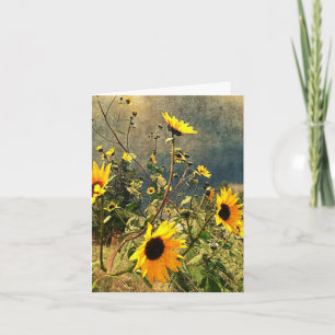 Saknar dig Texturerade Solrosor Monsunmoln Kort