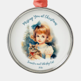 Saknar dig vid jul julgransprydnad metall