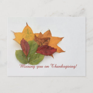 saknar din thanksgiving-löv helg vykort