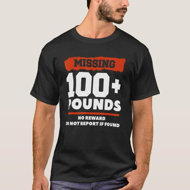 Saknas 100+ punkter utan belöning rapporteras inte t shirt (Framsida)