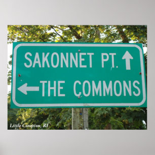 Sakonnet pekar, allmänningarna, lite Compton, RI Poster