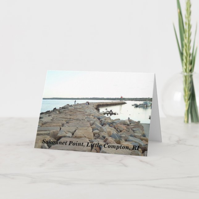 Sakonnet Point-brytvatten, Little Compton, RI LC Kort (Framsida)