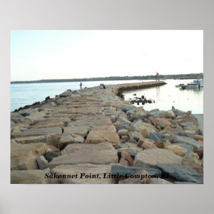 Sakonnet Point-brytvatten, Little Compton, RI Poster