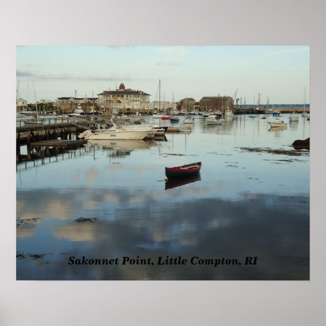 Sakonnet Point, Harbour, Little Compton, RI Poster (Framsidan)