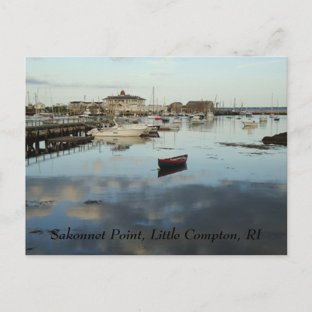 Sakonnet Point Postcard, Little Compton, RI Vykort (Framsida)