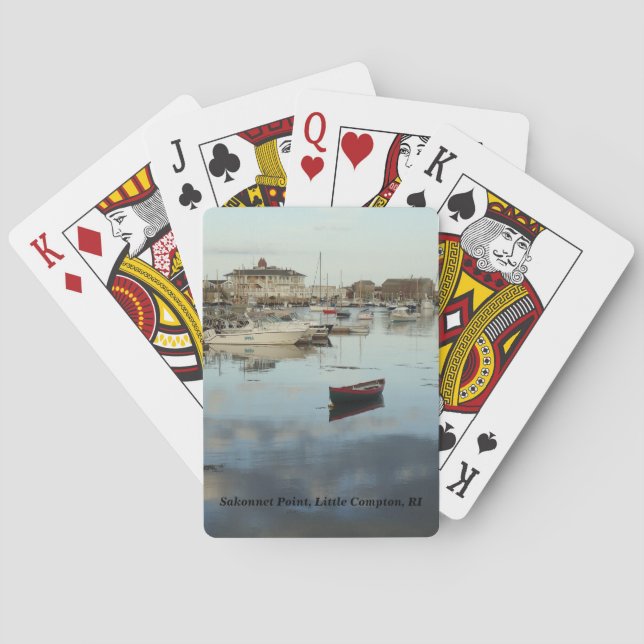Sakonnet Pt, Sakonnet Harbour, Little Compton, RI Kortlek (Baksidan)