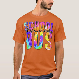 Säkra Back to school Tie Dye School Buss Dri T Shirt