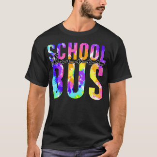 Säkra Back to school Tie Dye School Buss Dri T Shirt