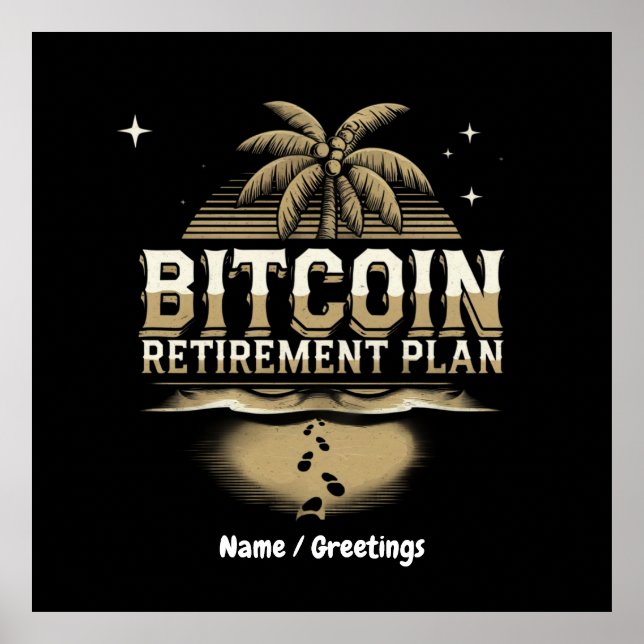 Säkra din framtid med en Bitcoin Pension-plan Poster (Framsidan)