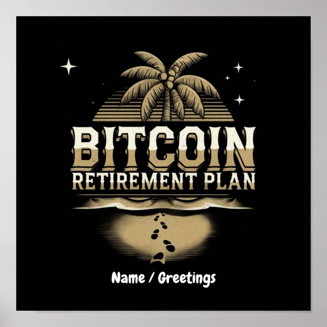 Säkra din framtid med en Bitcoin-pensionsplan Poster (Framsidan)