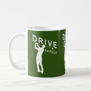 Säkra drivrutiner - Lustigt Golfer-citat - Golfing Kaffemugg