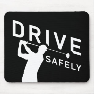 Säkra drivrutiner - Lustigt Golfer-citat - Golfing Musmatta