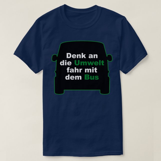 Säkra Grönten för miljöskydd i buss T Shirt (Design framsida)