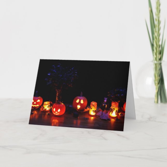 Säkra Halloween-Dekorationer Kort (Framsida)