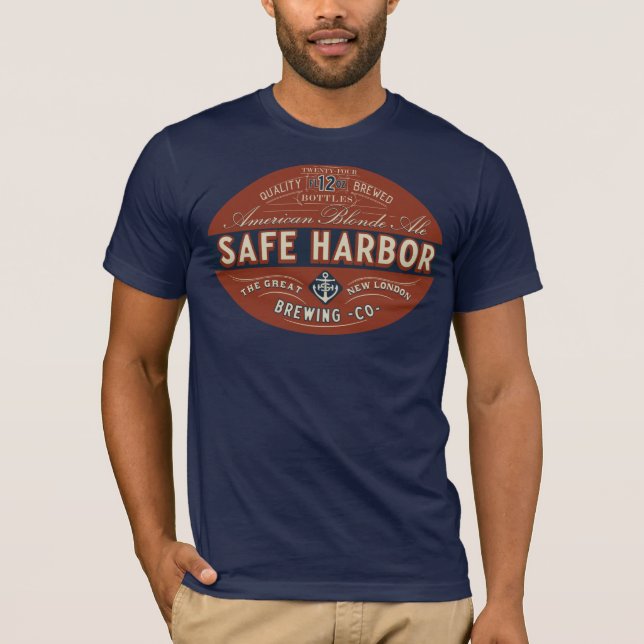 Säkra Harbour Round Medalion 2 T Shirt (Framsida)