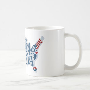 Säkra och Lycklig 4 juli Kaffemugg