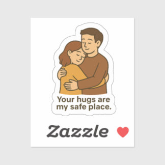 Säkra Ställe Hug par Klistermärken