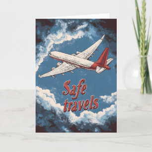 Säkra Travels Retro Flygplan Helgkort