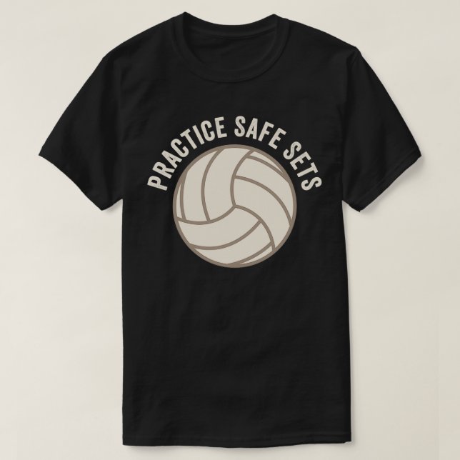 Säkra uppsättningar med volleyball-övning t shirt (Design framsida)