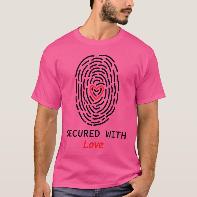 SÄKRAD MED Kärlek Mysigt retropresent T Shirt (Framsida)