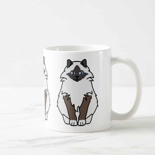 Sakral Birman katttecknad Kaffemugg (Höger)