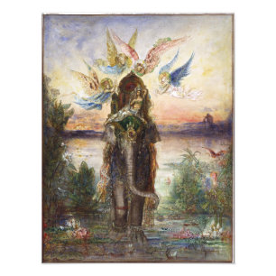 Sakral elefant av Gustave Moreau Fototryck