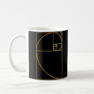 Sakral Fibonacci för guld- förhållande spiral Kaffemugg