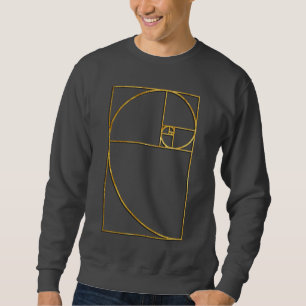 Sakral Fibonacci för guld- förhållande spiral Långärmad Tröja