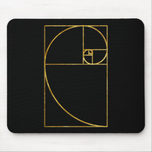 Sakral Fibonacci för guld- förhållande spiral Musmatta