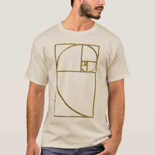 Sakral Fibonacci för guld- förhållande spiral Tee
