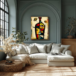 Sakral flaska samtida abstrakt expressionism poster