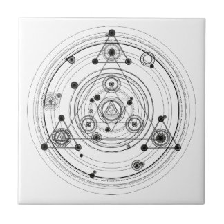 Sakral geometri och geometrisk alkemidesign kakelplatta