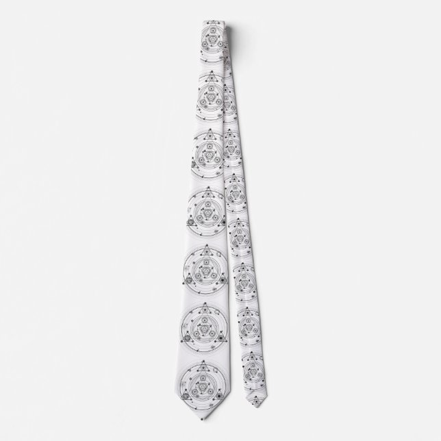 Sakral geometri och geometrisk alkemidesign slips (Framsida)