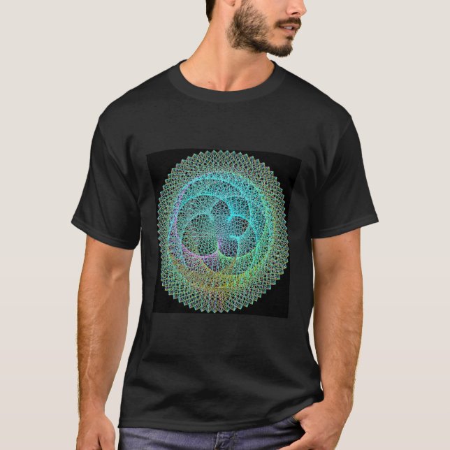 Sakral geometri - Venus genomreser NEONT-tröja T Shirt (Framsida)