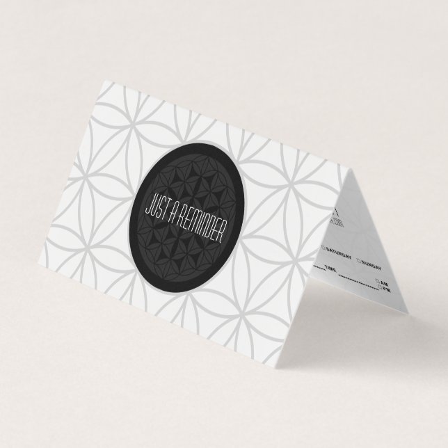 sakral geometri vikt möte påminnelse visitkort (Framsida)