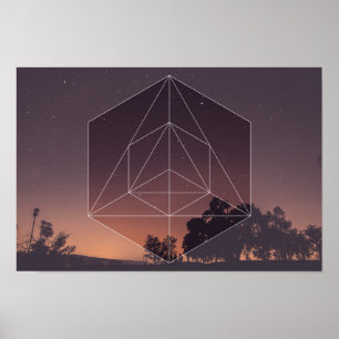 Sakral geometri vs. på nätterna himmlen poster